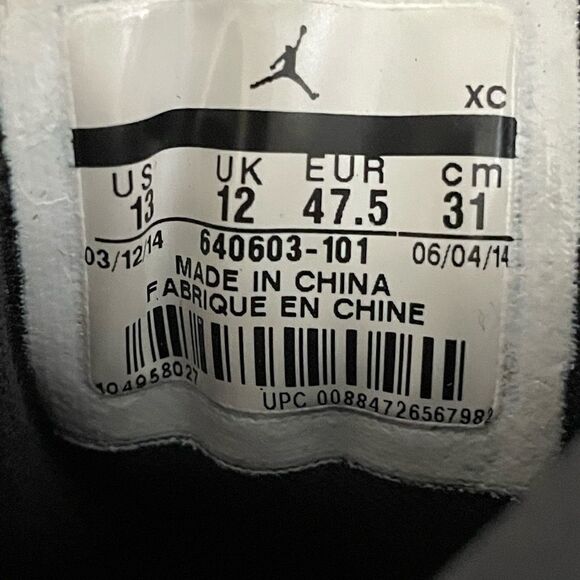 Nike Air Jordan 1 Flight 2 Premium White-Black-Red 640603-101 Men\'s Size 13 main image 8